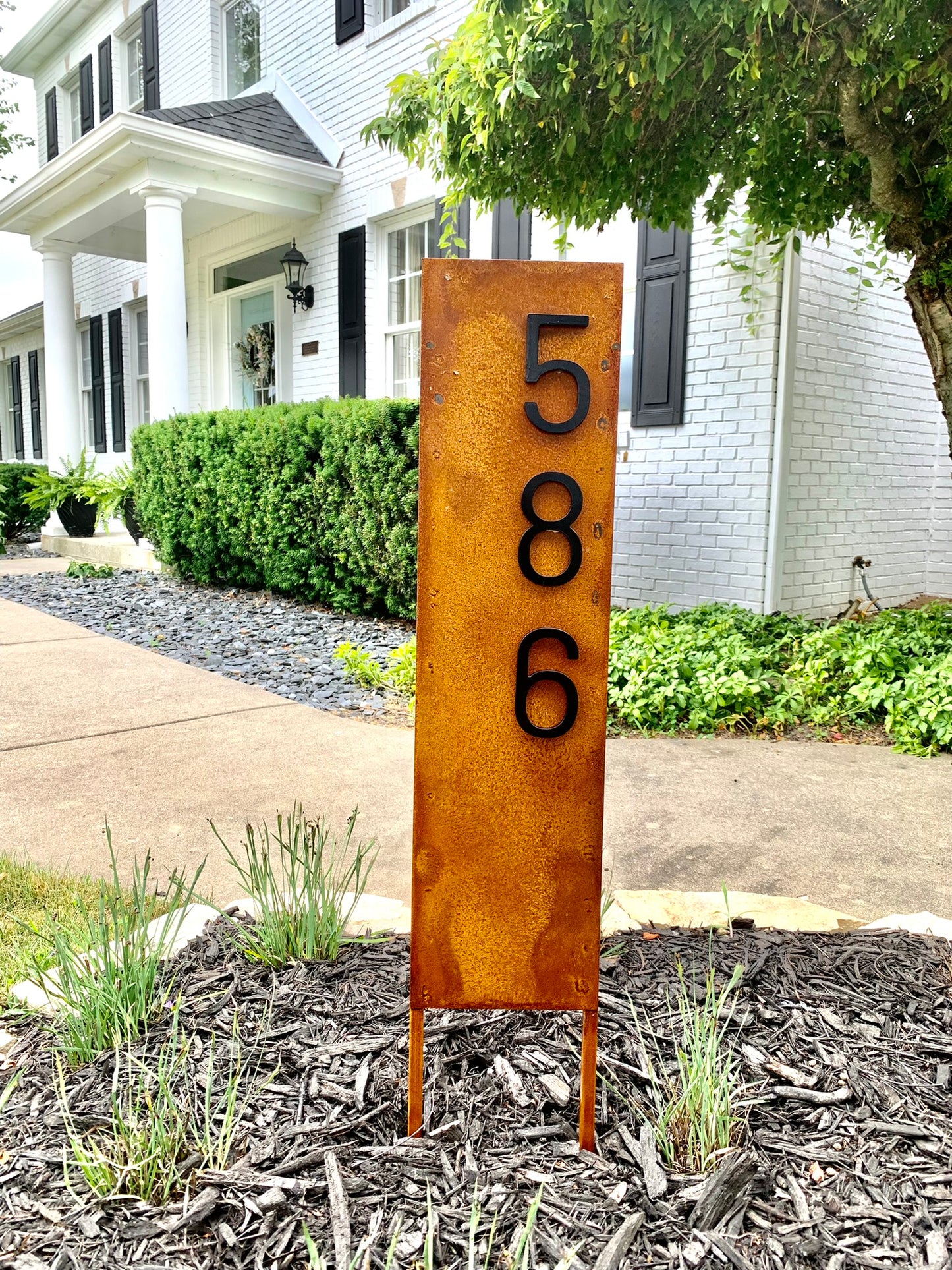 Humboldt Rust House Numbers, Modern House Numbers.