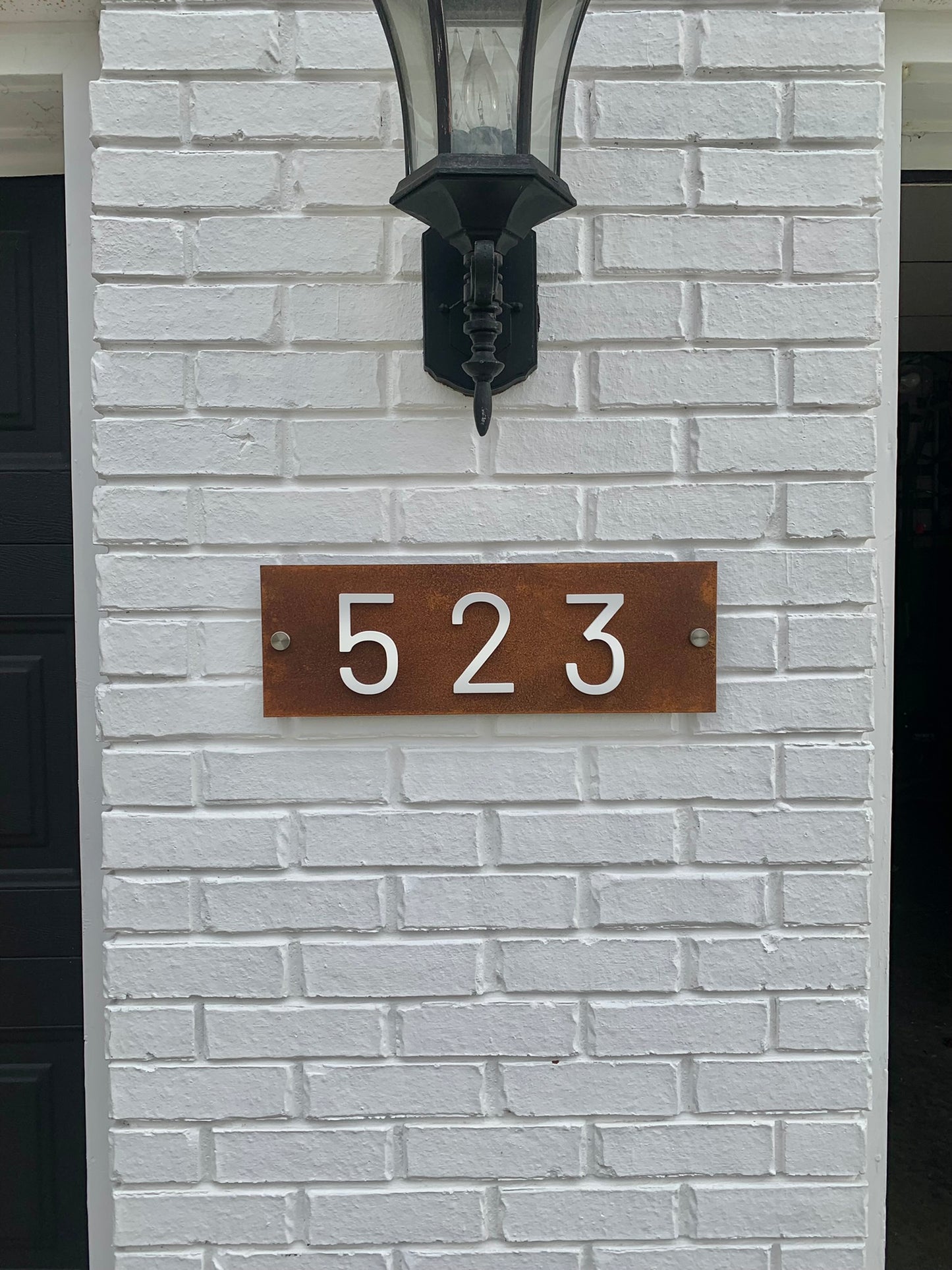 LoDo Rust House Numbers, Modern House Numbers.