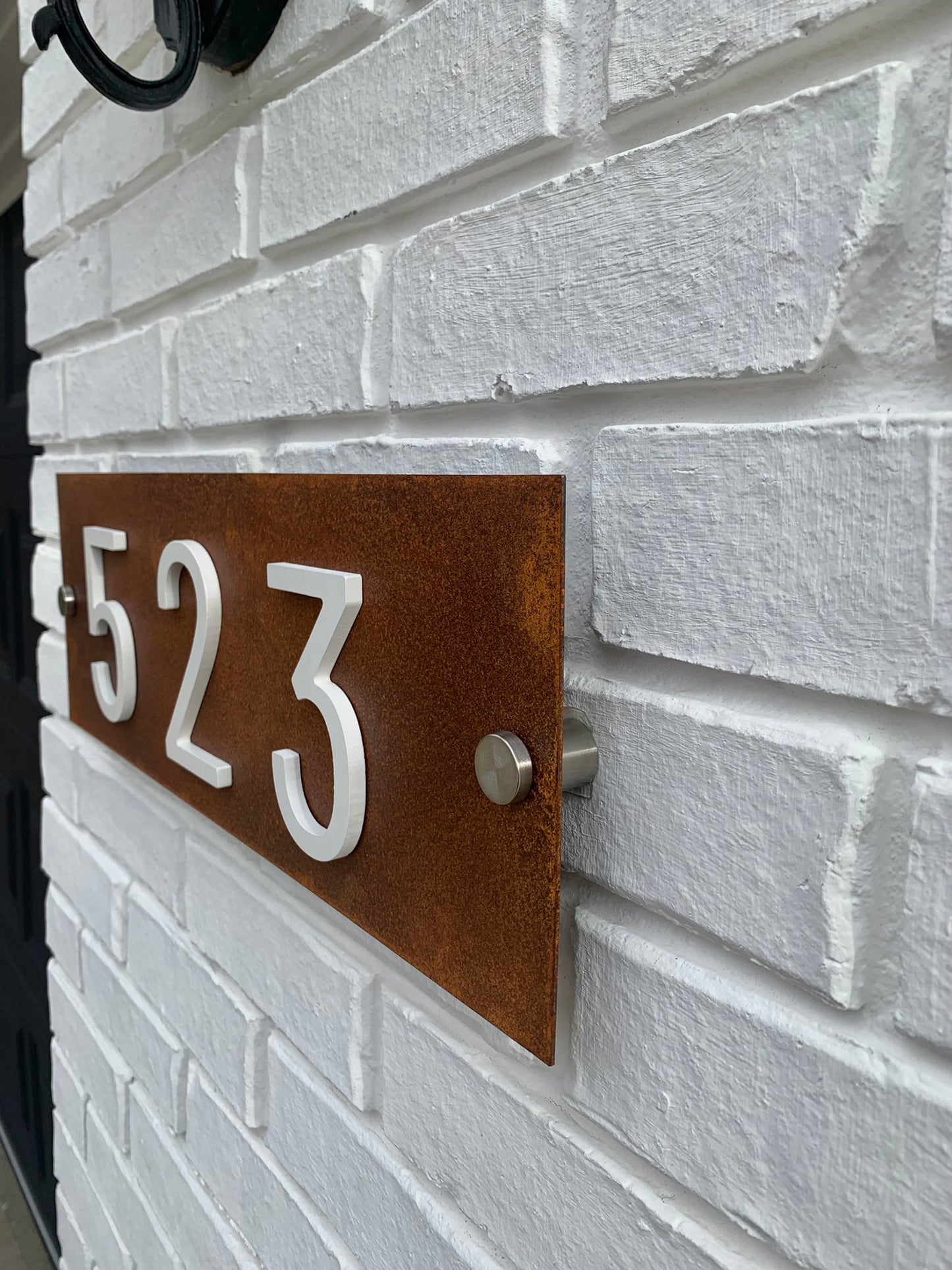 LoDo Rust House Numbers, Modern House Numbers.