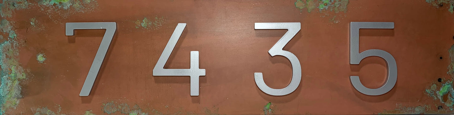 Crestmoor Copper House Numbers, Modern House Numbers Sign, Steel Address Plaque, Custom house Address, Housewarming Gift, Copper sign. Hztl