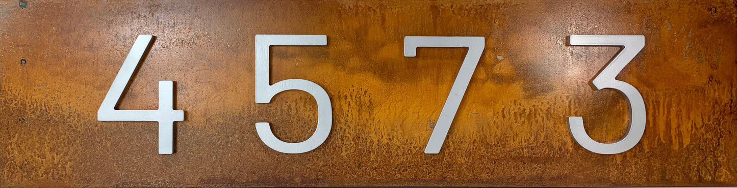 Coronado Rust House Numbers, Modern House Numbers Sign, Steel Address Plaque, Custom house Address, Housewarming Gift, rusty sign. HZTL