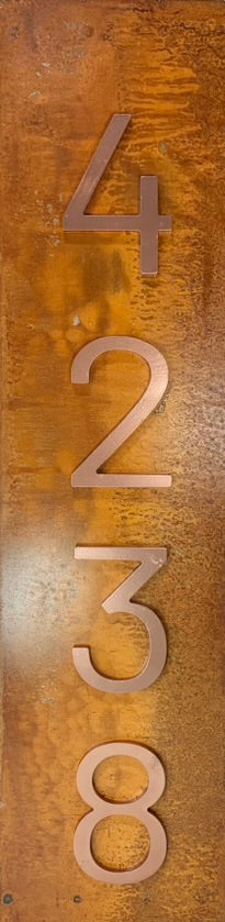 Coronado Rust House Numbers, Modern House Numbers Sign, Steel Address Plaque, Custom house Address, Rust Housewarming Gift, rusty sign. VERT