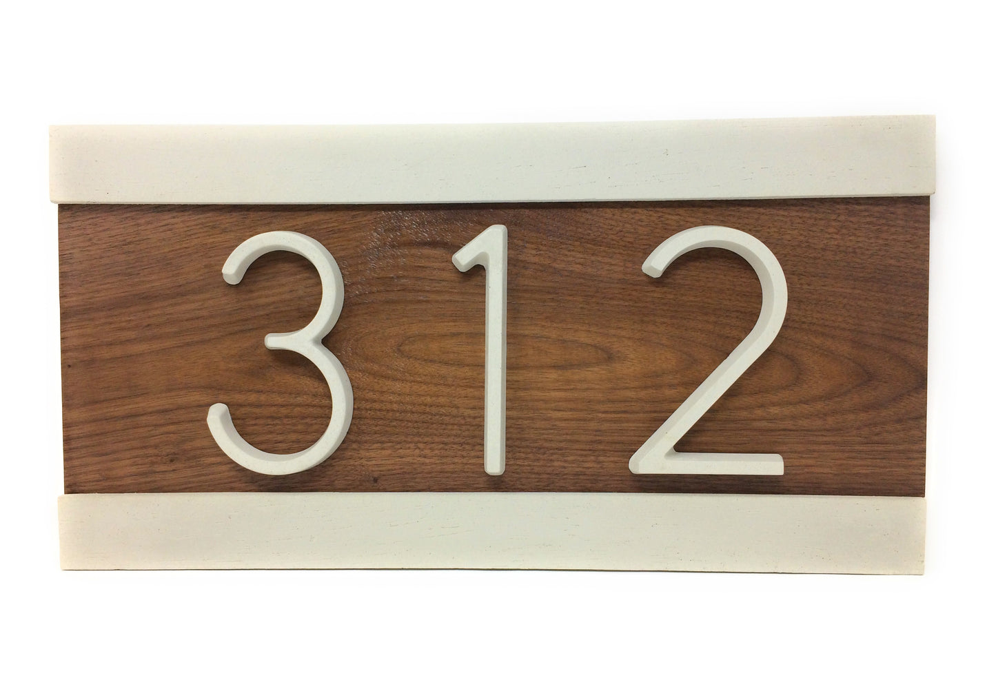 Modern House numbers. Concrete and Natural Hardwood.